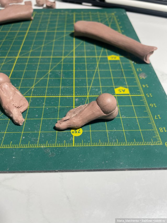Ступни для Одри — Авторские шарнирные куклы своими руками: лепка (фото 4)