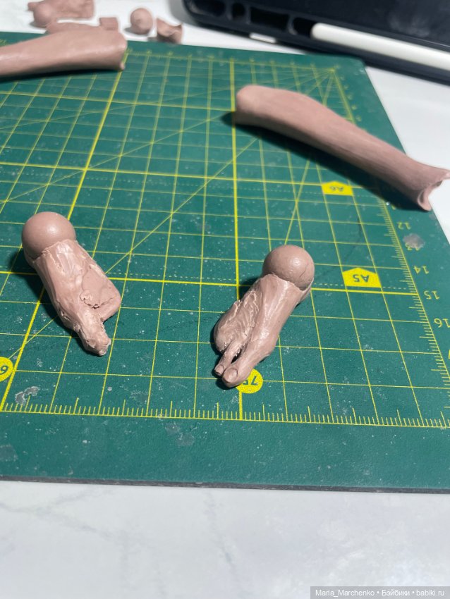 Ступни для Одри — Авторские шарнирные куклы своими руками: лепка (фото 3)