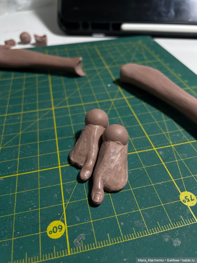 Ступни для Одри — Авторские шарнирные куклы своими руками: лепка (фото 2)