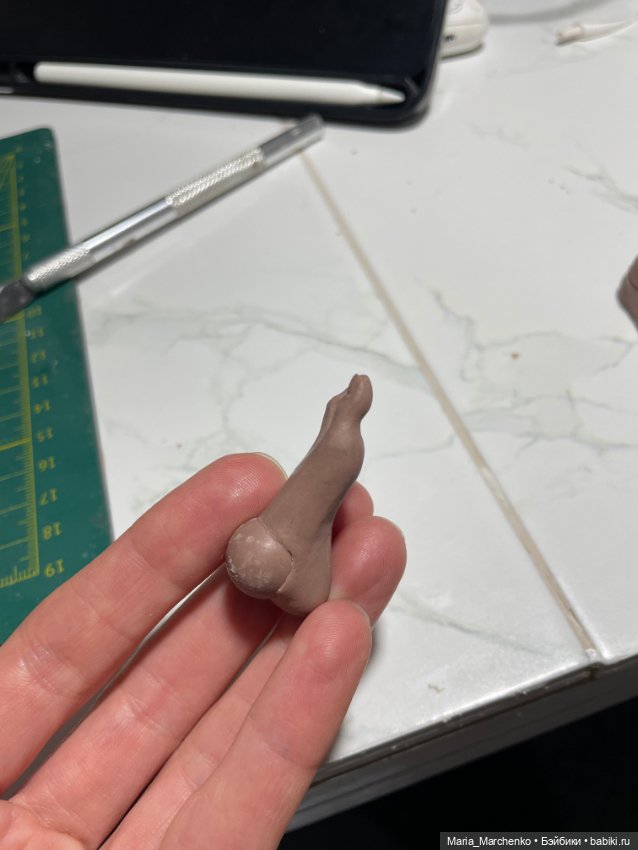 Продолжаю стопы — Авторские шарнирные куклы своими руками: лепка (фото 5)