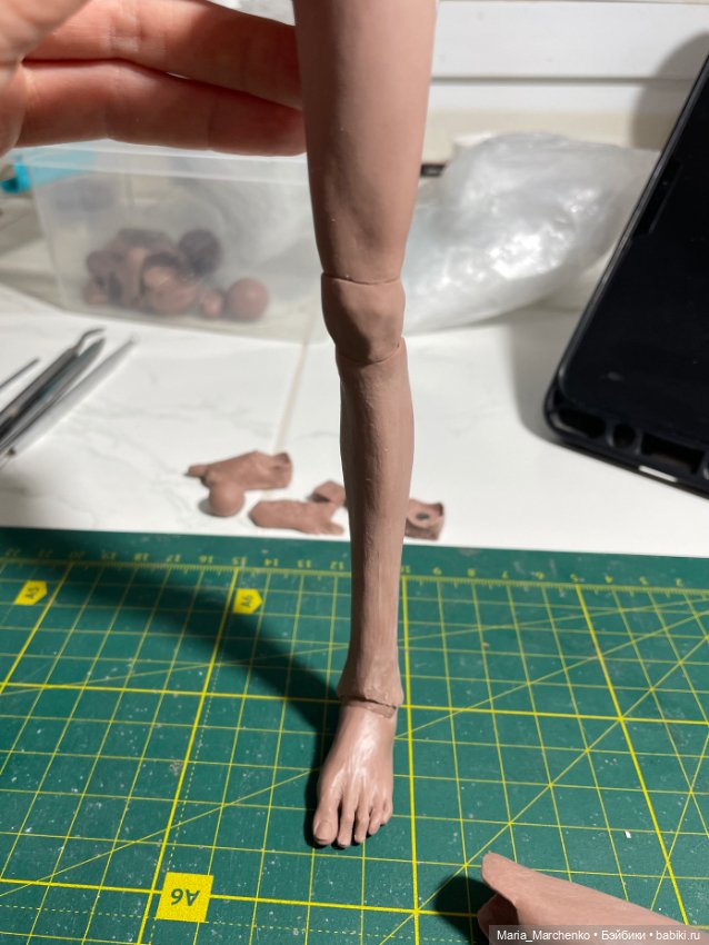 Продолжаю стопы — Авторские шарнирные куклы своими руками: лепка (фото 3)