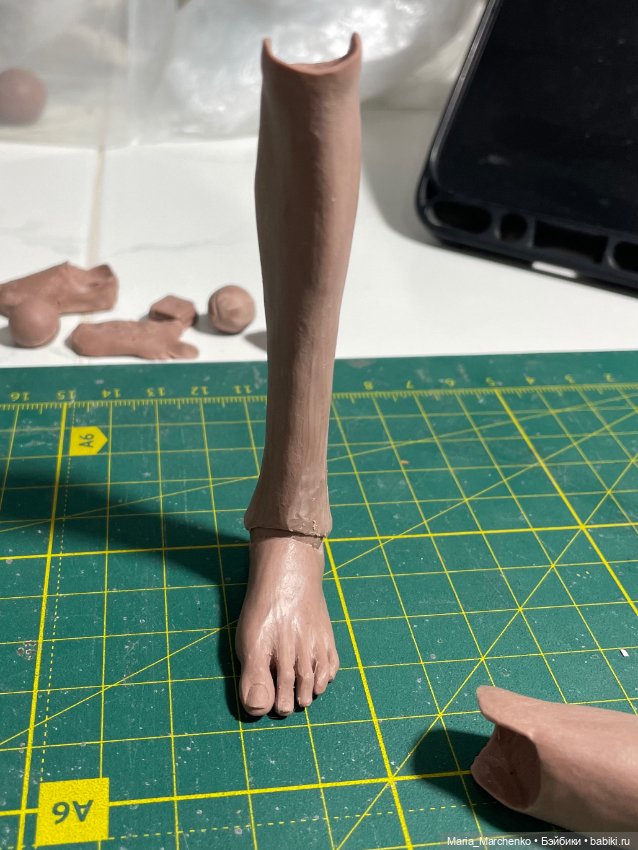 Продолжаю стопы — Авторские шарнирные куклы своими руками: лепка