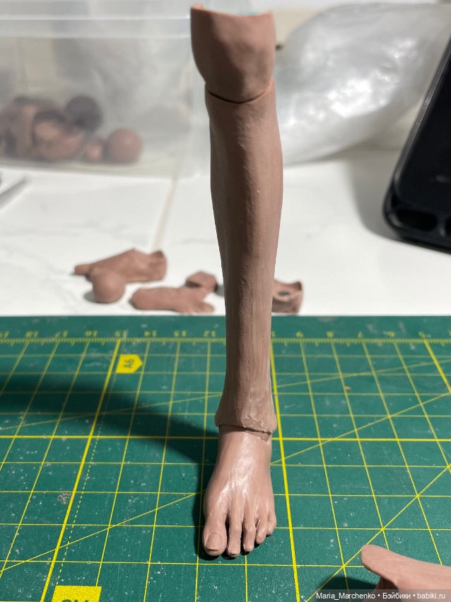 Продолжаю стопы — Авторские шарнирные куклы своими руками: лепка (фото 2)