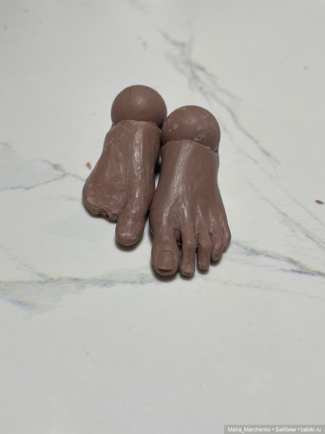 Продолжаю стопы — Авторские шарнирные куклы своими руками: лепка (фото 4)