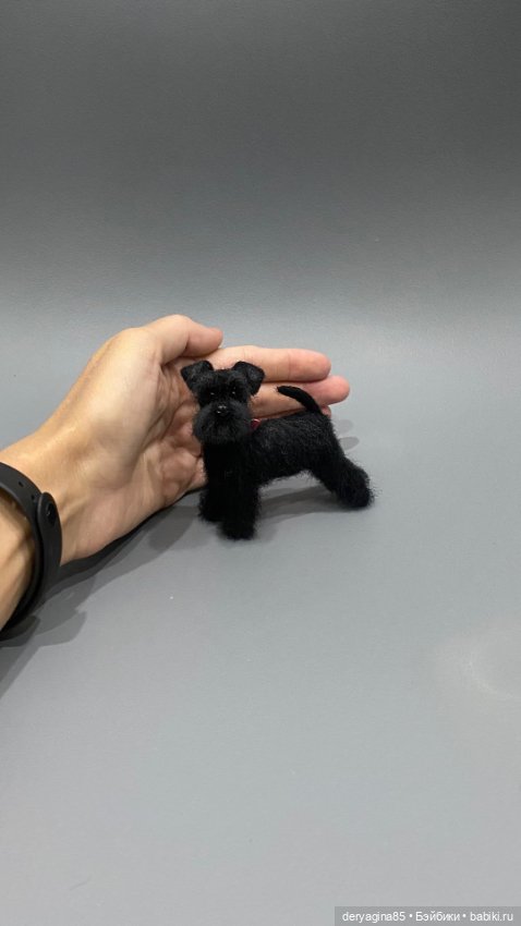 Цвергшнауцер — Валяные игрушки из шерсти: сухое валяние