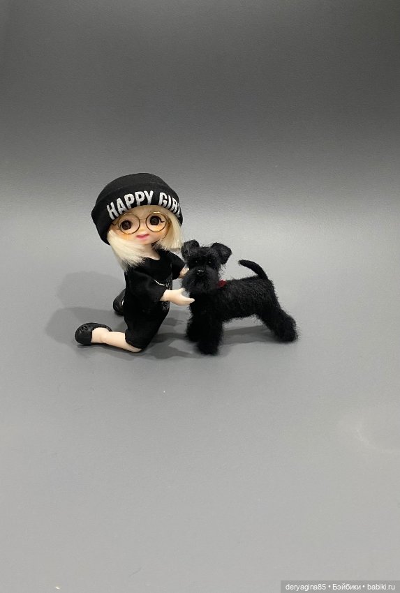 Цвергшнауцер — Валяные игрушки из шерсти: сухое валяние (фото 3)