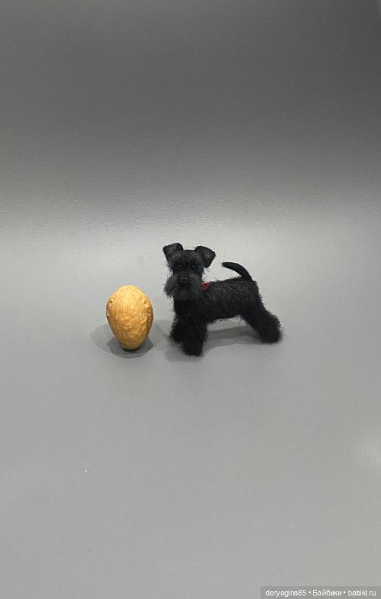 Цвергшнауцер — Валяные игрушки из шерсти: сухое валяние (фото 6)