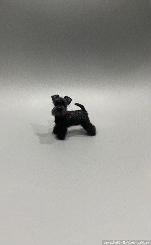 Цвергшнауцер — Валяные игрушки из шерсти: сухое валяние (фото 7)