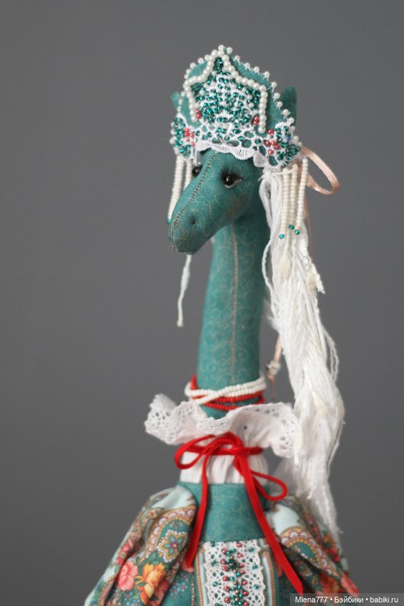 Лошадь в кокошнике 2 — Авторские текстильные куклы: Вальдорфские (фото 7)