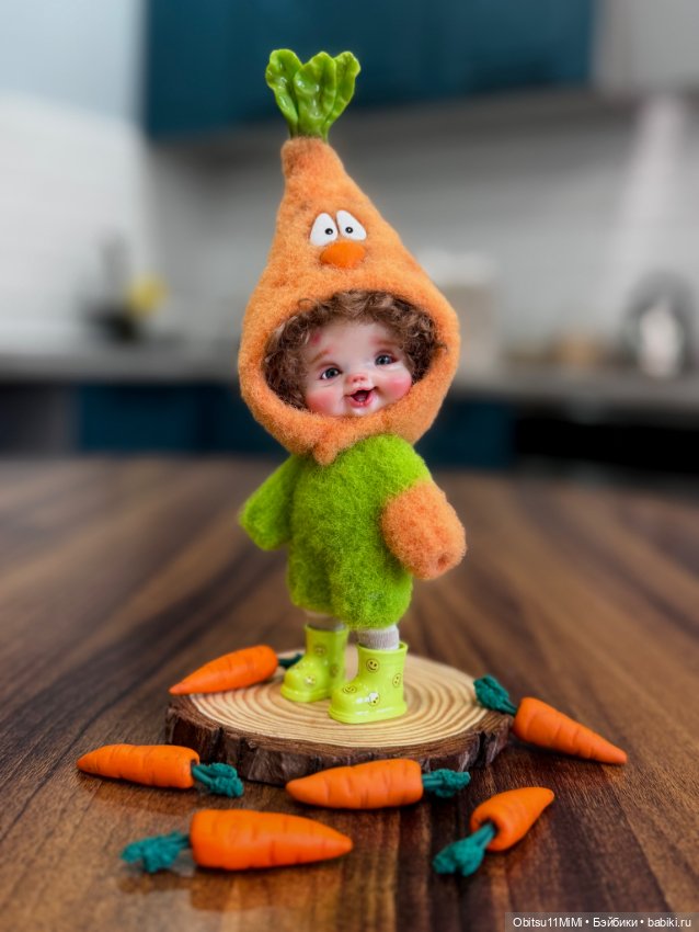 Костюм морковки на Тусе — Куклы и тела Obitsu 11 (Ob11): гибриды