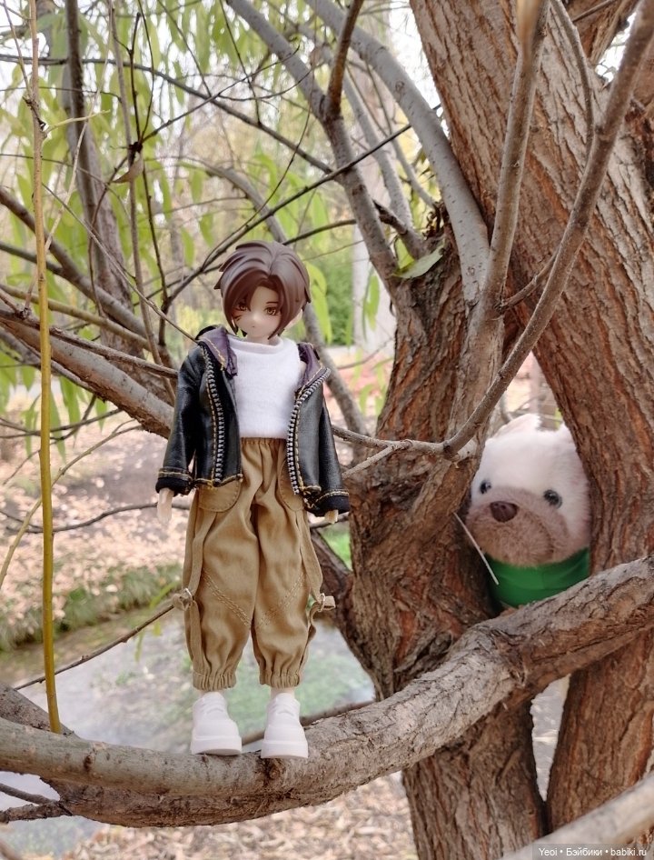 Новенький Зак на прогулке в парке с друзьями)