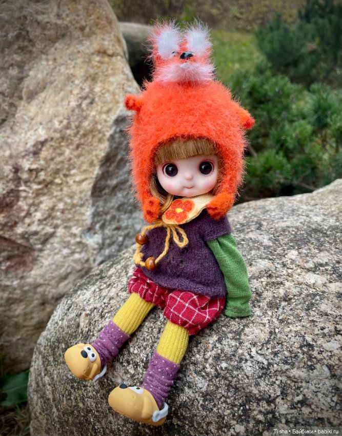 Шапка - Лиса (Little sister на теле monst doll) (фото 8)