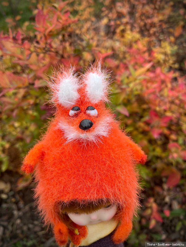 Шапка - Лиса (Little sister на теле monst doll) (фото 2)