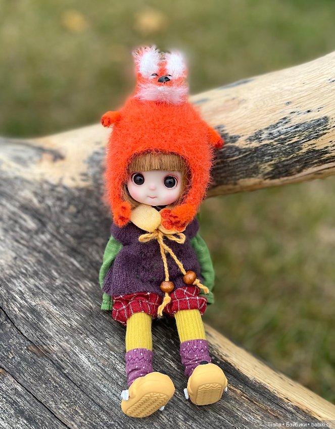 Шапка - Лиса (Little sister на теле monst doll) (фото 6)