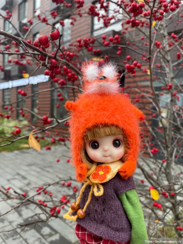 Шапка - Лиса (Little sister на теле monst doll) (фото 10)