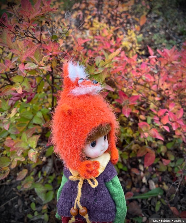 Шапка - Лиса (Little sister на теле monst doll) (фото 4)