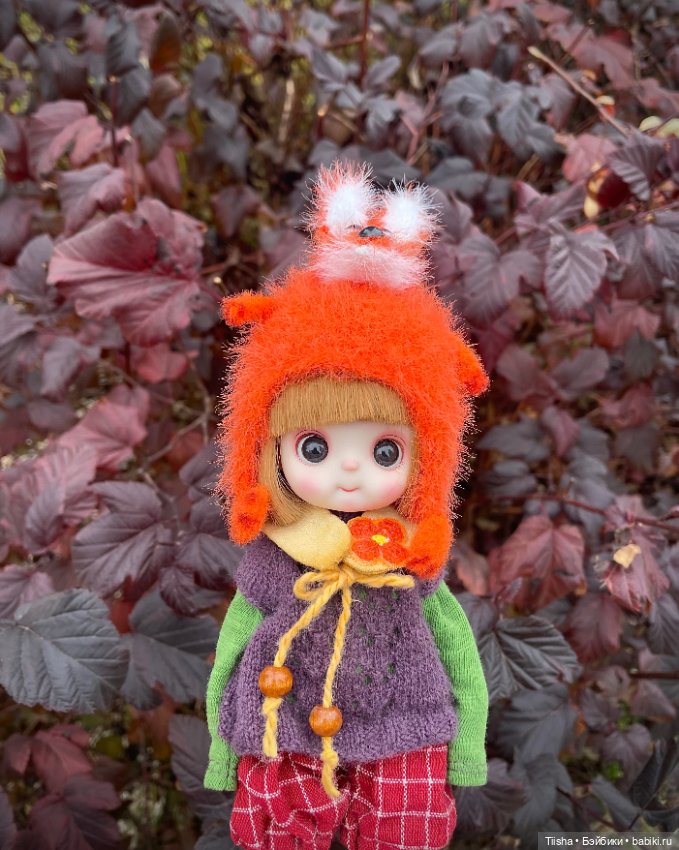 Шапка - Лиса (Little sister на теле monst doll) (фото 9)