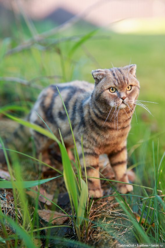 Куроножка и котики — Игрушки в смешанной технике (мех и глина): Арт (фото 2)