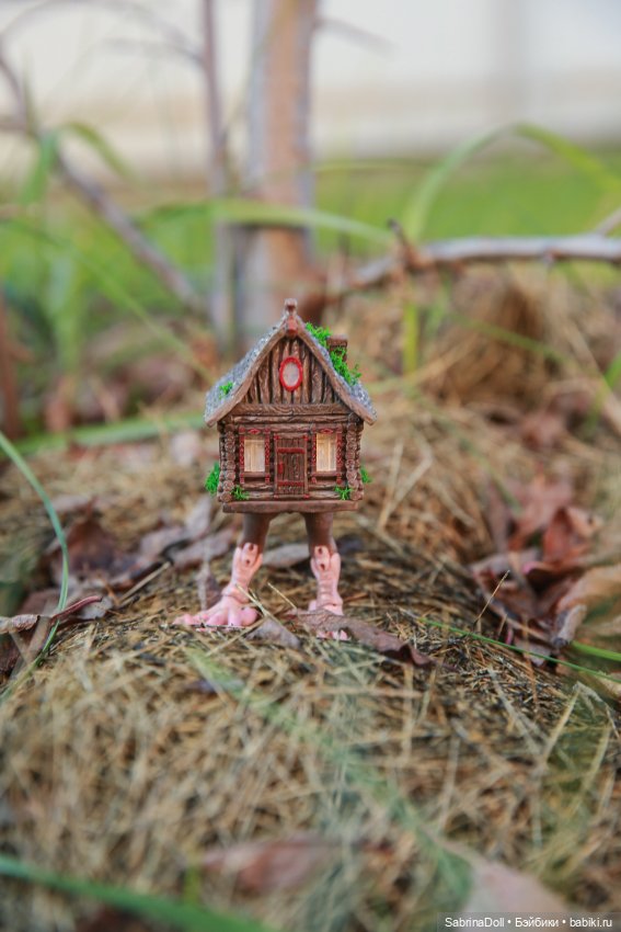 Куроножка и котики — Игрушки в смешанной технике (мех и глина): Арт (фото 5)