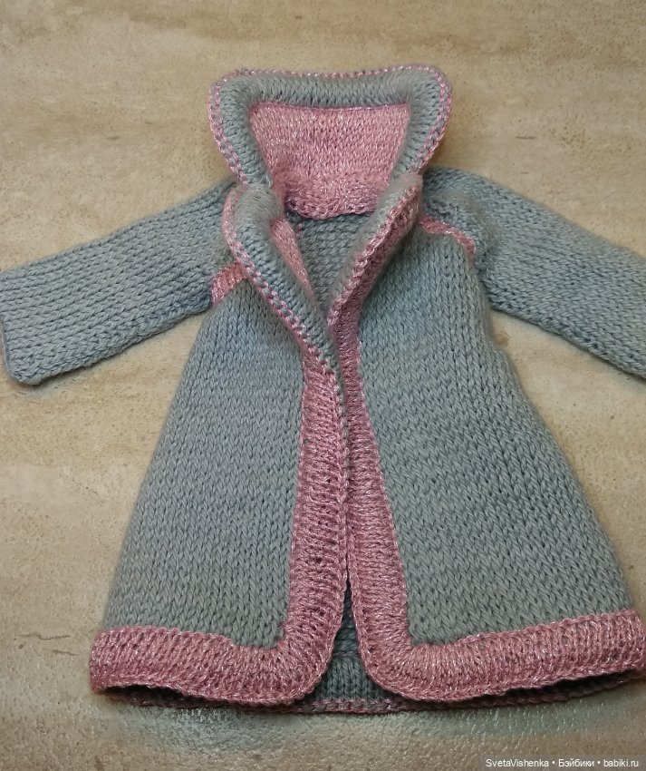 Мастер-класс по вязанию пальто для Барби от кутюр (фото 3)