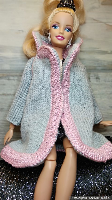 Мастер-класс по вязанию пальто для Барби от кутюр