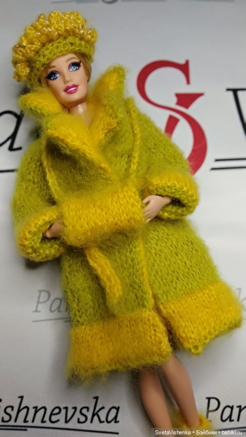 Мастер-класс по вязанию пальто для Барби от кутюр (фото 6)