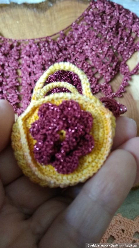 Эксперимент со сложной пряжей…Лучик (фото 2)