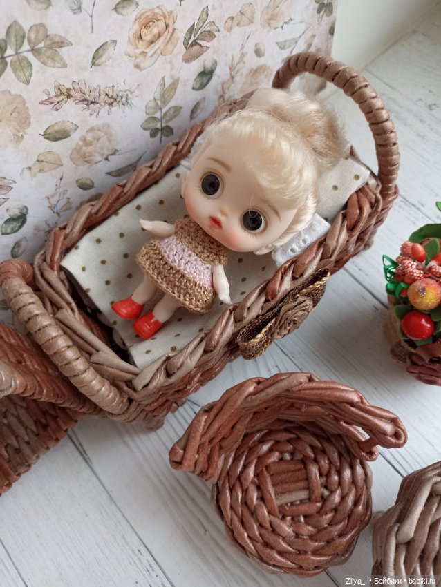 Плетеная спальня для мини-кукол (фото 2)