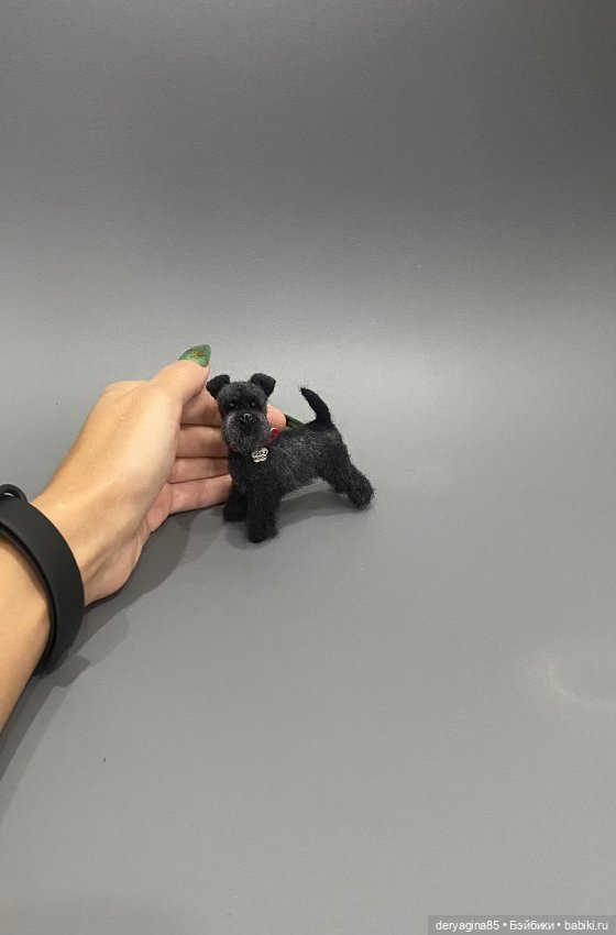 Цвергшнауцер — Валяные игрушки из шерсти: сухое валяние (фото 5)