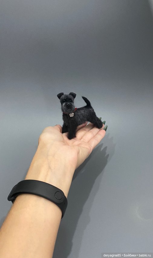 Цвергшнауцер — Валяные игрушки из шерсти: сухое валяние (фото 6)