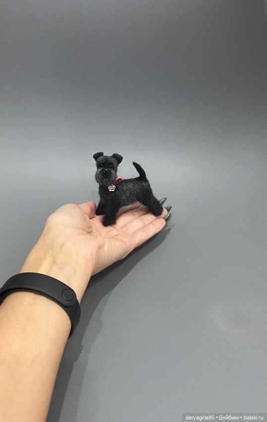 Цвергшнауцер — Валяные игрушки из шерсти: сухое валяние (фото 7)