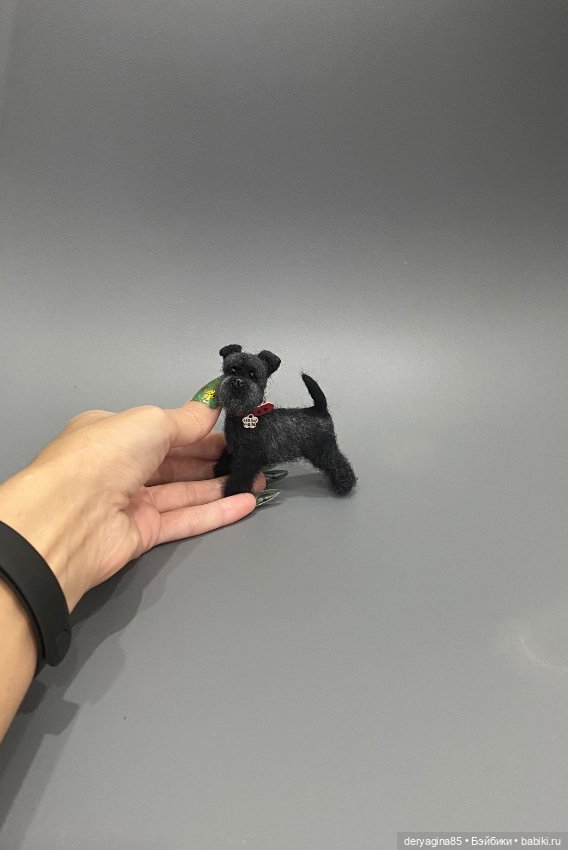 Цвергшнауцер — Валяные игрушки из шерсти: сухое валяние (фото 8)