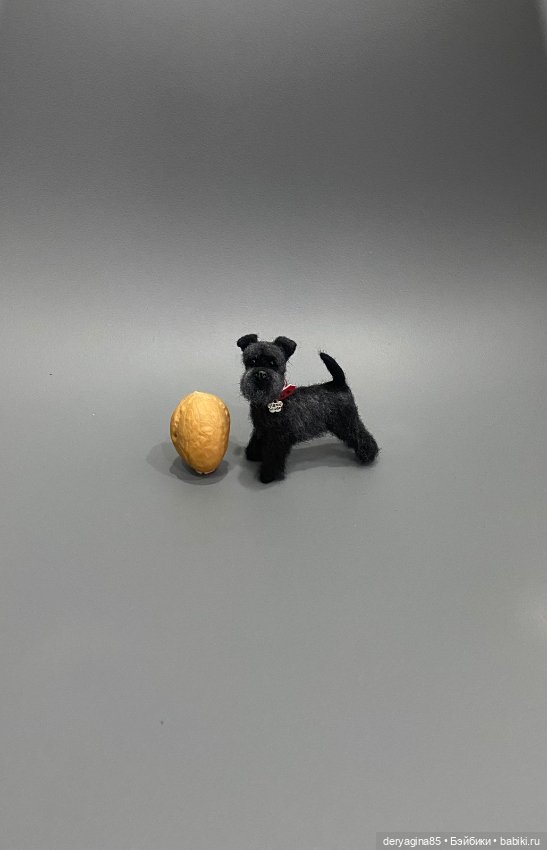 Цвергшнауцер — Валяные игрушки из шерсти: сухое валяние (фото 3)