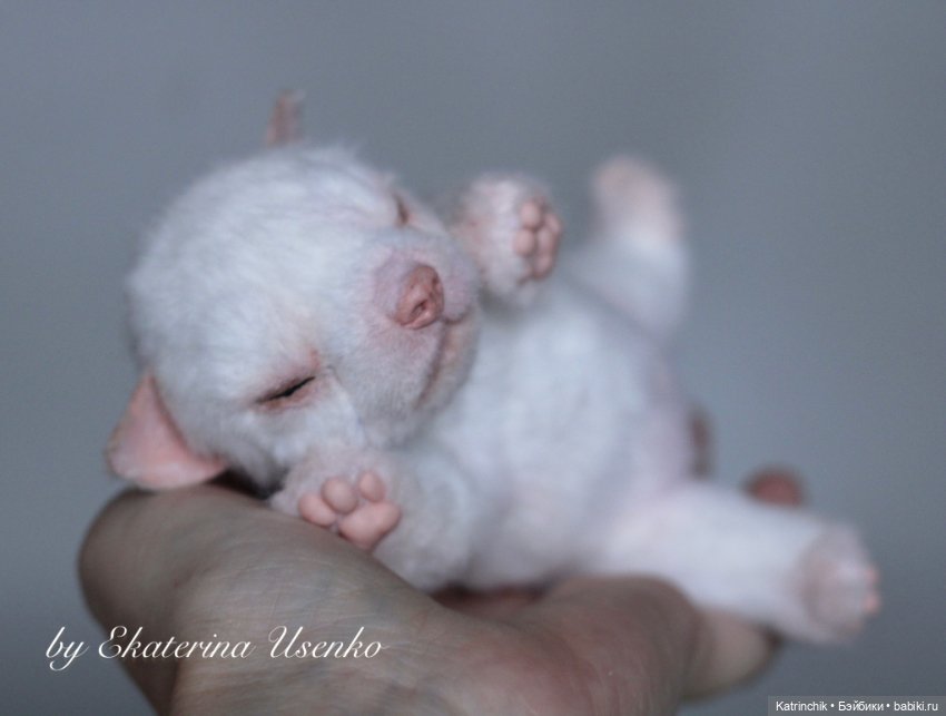 Новорожденный щенок — Авторские игрушки из разных материалов: синельная проволока (фото 8)