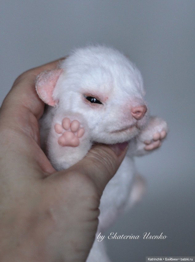 Новорожденный щенок — Авторские игрушки из разных материалов: синельная проволока (фото 7)