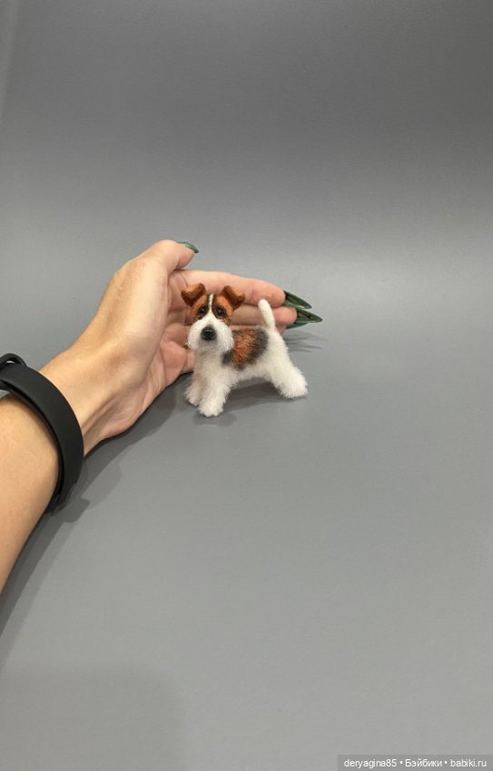 Фокстерьер — Валяные игрушки из шерсти: сухое валяние (фото 5)