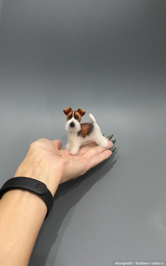 Фокстерьер — Валяные игрушки из шерсти: сухое валяние (фото 6)