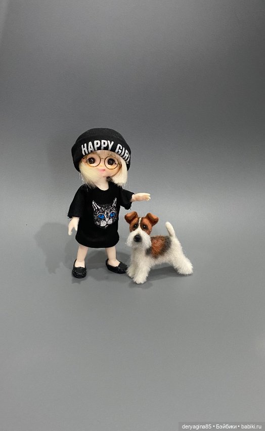 Фокстерьер — Валяные игрушки из шерсти: сухое валяние (фото 2)