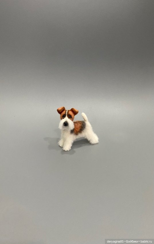 Фокстерьер — Валяные игрушки из шерсти: сухое валяние (фото 9)