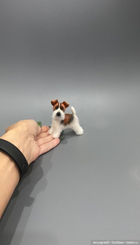 Фокстерьер — Валяные игрушки из шерсти: сухое валяние (фото 7)