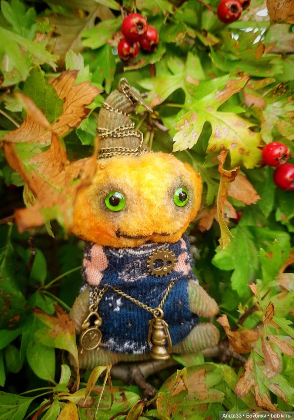 Осень, тыквы — Домашние фото авторских игрушек: Тедди (фото 4)