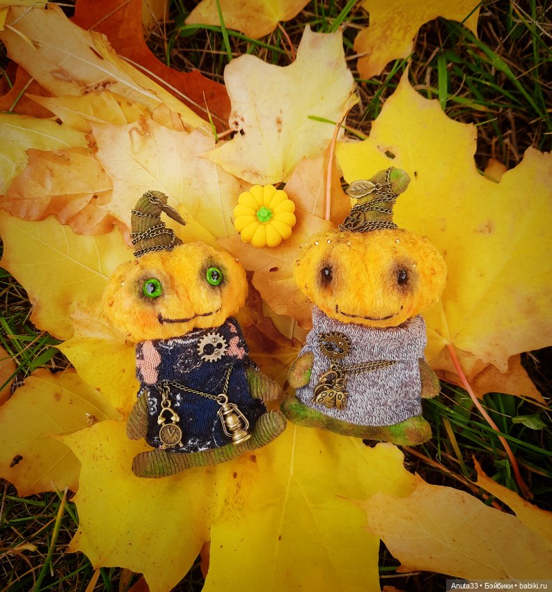 Осень, тыквы — Домашние фото авторских игрушек: Тедди