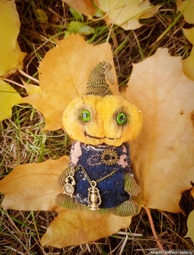 Осень, тыквы — Домашние фото авторских игрушек: Тедди (фото 6)