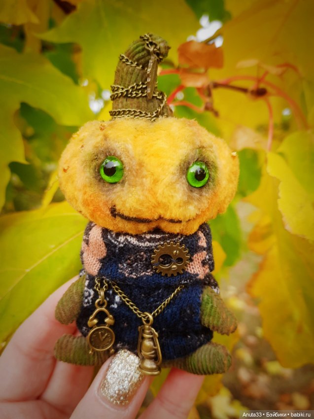 Осень, тыквы — Домашние фото авторских игрушек: Тедди (фото 7)