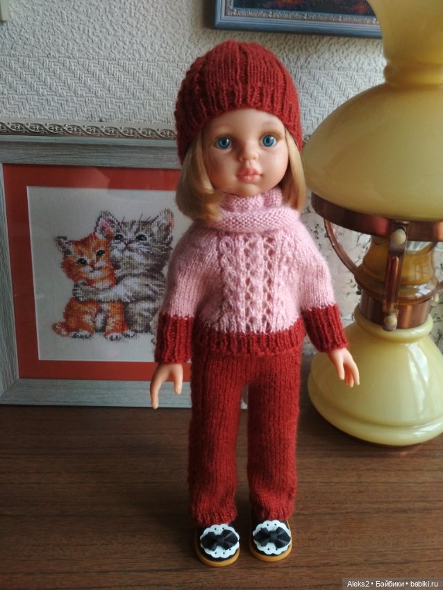 Вязанная одежда для куклы Даши Паола Рейна, Paola Reina