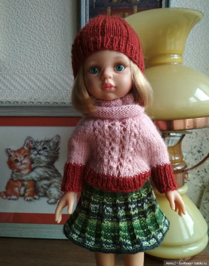 Вязанная одежда для куклы Даши Паола Рейна, Paola Reina