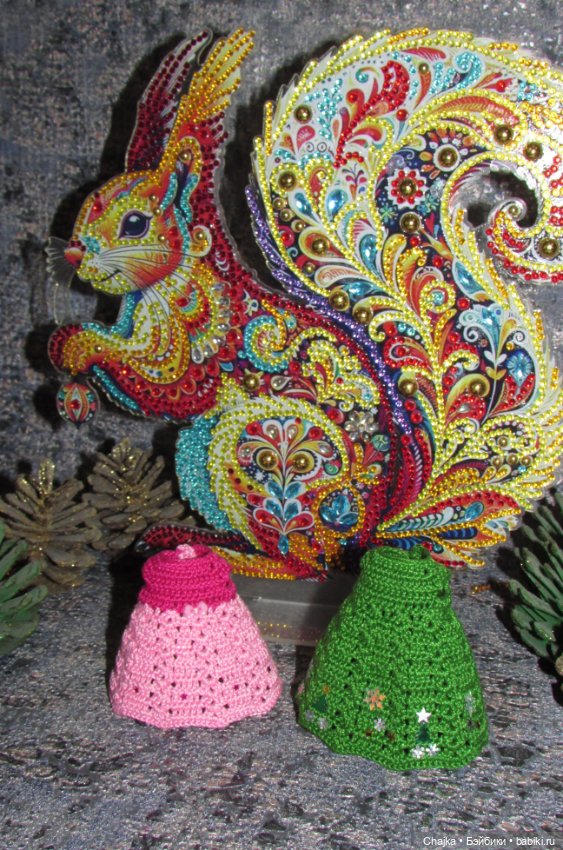 Вязаные наряды на шарнирных кукол 16 см (bjd 16 sm). Предновогодний показ "Рождественская Сказка для кукол"