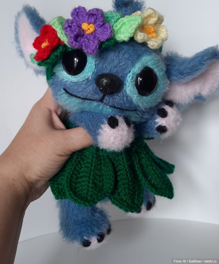 Гавайский Стич — Вязаные игрушки и амигуруми: крючком (фото 6)