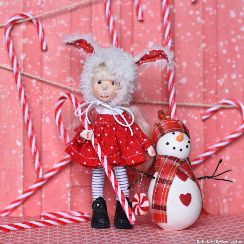 Новогодняя Зайка и леденцы (фото 2)