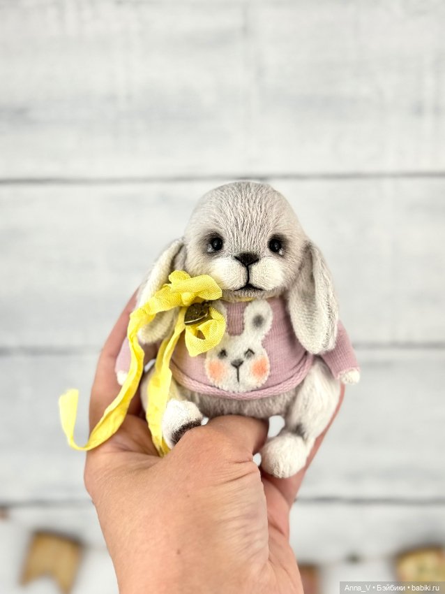 Тедди зайка Лиля — Авторские мишки Тедди и друзья: фото (фото 2)